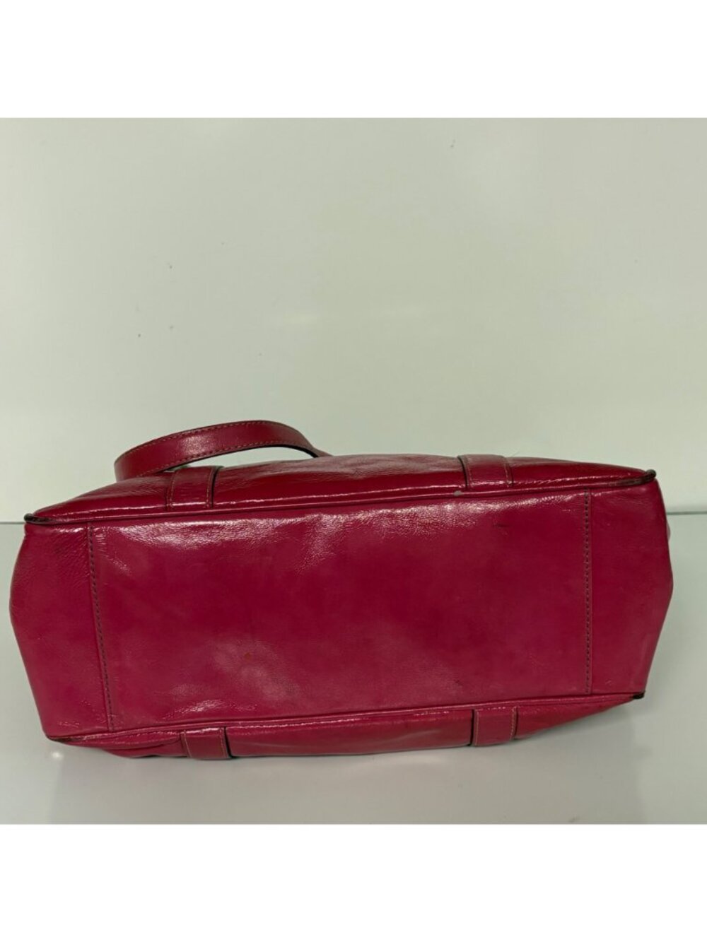 Coach Gallery Tote Pink Patent Leather Shoulder Purse F12869 Large Handbag - Picture 7 of 15